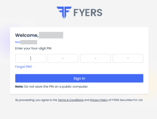 Click to Enlarge or Ctrl+Click to open in a new Tab FYERS Login